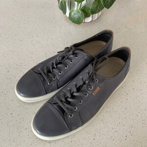 ECCO Soft 7 Men's Sneakers Shoes US Size 14‎ Blue Gray Leather Casual